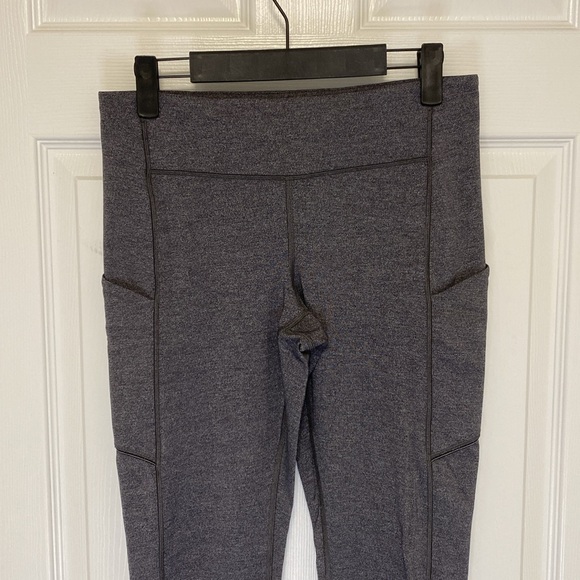 Dark Grey Lululemon size 8 Leggings with side pockets 28.” - Picture 2 of 9